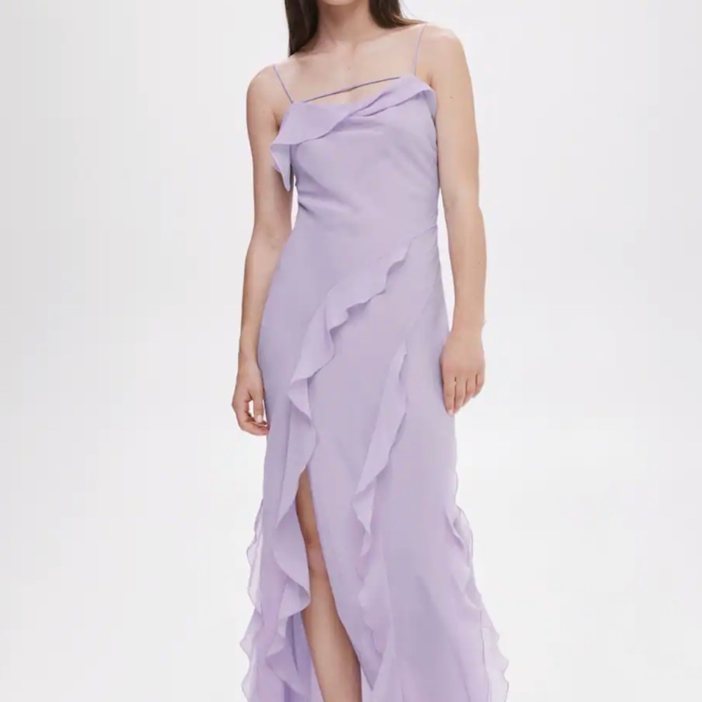 Mango Ruffled Detail Dress